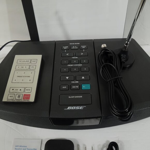 Classic Bose Wave Radio Black with Remote Upgrade Kit FM Antenna, Bluetooth Kit - Picture 4 of 8